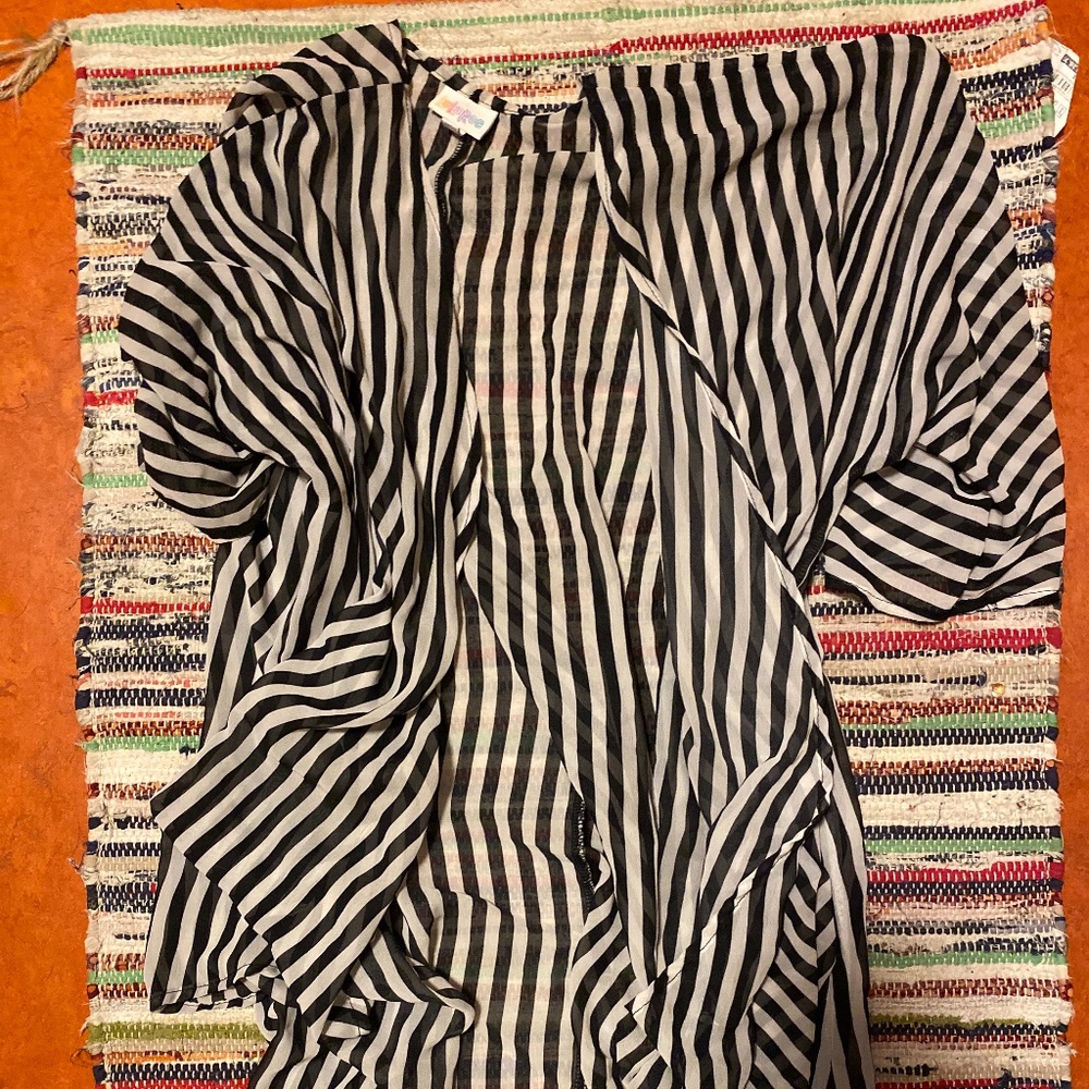 Black and White Stripped Coverup